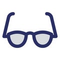 Eyeglasses Isolated Vector with Outline icon which can easily modify or edit Royalty Free Stock Photo