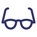 Eyeglasses Isolated Vector with Outline icon which can easily modify or edit Royalty Free Stock Photo