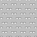 Eyeglasses seamless gray pattern Royalty Free Stock Photo