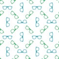 Eyeglasses seamless vector pattern Royalty Free Stock Photo
