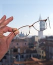 Eyeglasses to see the clear panorama