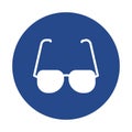 Eyeglasses Vector icon which can easily modify or edit Royalty Free Stock Photo