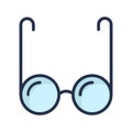 Eyeglasses Vector icon which can easily modify or edit Royalty Free Stock Photo