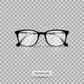 Eyeglasses. Vector illustration. Geek glasses isolated on a white background. Realistic icon eyeglasses.