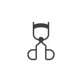 Eyelash curler vector icon