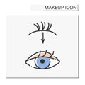 Eyelash extension color icon