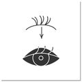 Eyelash extension glyph icon