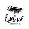 Eyelash extension logo Royalty Free Stock Photo