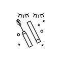 Eyelash mascara, cosmetic icon. Simple line, outline vector elements of cosmetology and beauty icons for ui and ux, website or