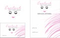 Eyelash modern Logo, Business Card 2 x 3. 5, Flyer 4. 25 x 5. 5