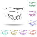eyelashes icon. Elements of Beauty, make up, cosmetics in multi color style icons. Simple icon for websites, web design, mobile Royalty Free Stock Photo