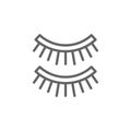 Eyelashes outline icon. Elements of Beauty and Cosmetics illustration icon. Signs and symbols can be used for web, logo, mobile