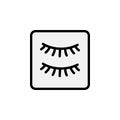 eyelashes outline icon. Elements of Beauty and Cosmetics illustration icon. Signs and symbols can be used for web, logo, mobile