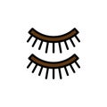 eyelashes outline icon. Elements of Beauty and Cosmetics illustration icon. Signs and symbols can be used for web, logo, mobile