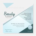 Eyelashes template social media banner square-03 Royalty Free Stock Photo