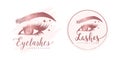 Eyelashes vector icon logo design with modern beauty concept Premium Vector Royalty Free Stock Photo