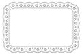 Eyelet Lace Place Mat, Black and White