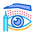 Eyelid surgery design phase icon vector outline illustration Royalty Free Stock Photo