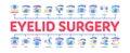 Eyelid Surgery Healthy Minimal Infographic Banner Vector Royalty Free Stock Photo