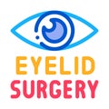 Eyelid surgery icon vector outline illustration Royalty Free Stock Photo