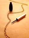 Eyeliner and chains Royalty Free Stock Photo