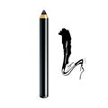 Eyeliner Pencil And Paint Stroke Makeup Set Vector