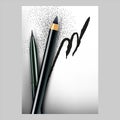 Eyeliner Pencils Creative Promo Banner Vector Illustration