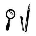 Eyeliner pencils icon vector sign and symbol isolated on white background, Eyeliner pencils logo concept