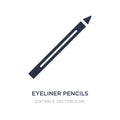 eyeliner pencils icon on white background. Simple element illustration from Fashion concept