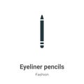 Eyeliner pencils vector icon on white background. Flat vector eyeliner pencils icon symbol sign from modern fashion collection for