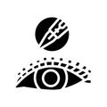 eyeliner tattoo glyph icon vector illustration