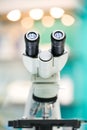 Eyepiece of microscope Royalty Free Stock Photo