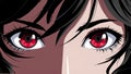 Eyes Blink anime girl with the red eyes