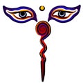 Eyes of Buddha Isolated Symbol