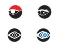 Eyes care logo design vector