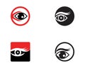 Eyes care logo design vector
