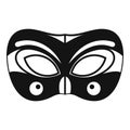 Eyes carnival mask icon, simple style Royalty Free Stock Photo