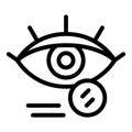 Eyes cataract icon, outline style