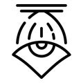 Eyes diopter icon, outline style
