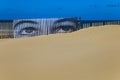 Eyes on the dune of Cortadura, Cadiz