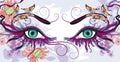 Eyes with floral designs