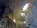 `The eyes of god` cave or `Prohodna` cave near Karlukovo village, Bulgaria. Royalty Free Stock Photo