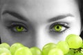 Eyes and grape