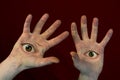 Eyes on Hands Monster Royalty Free Stock Photo