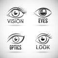 Eyes Icons Set Royalty Free Stock Photo