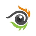Eyes Logo vector template, circle Vision Logotype concept, optic and eye lens logo vector