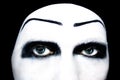 Eyes of the mime close up