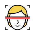 eyes scanning for identification color icon vector illustration