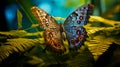 Eyes of the Tropics Caligo Atreus Butterfly with Unique Wing Patterns Royalty Free Stock Photo