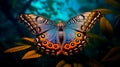 Eyes of the Tropics: Caligo Atreus Butterfly with Unique Wing Patterns Royalty Free Stock Photo